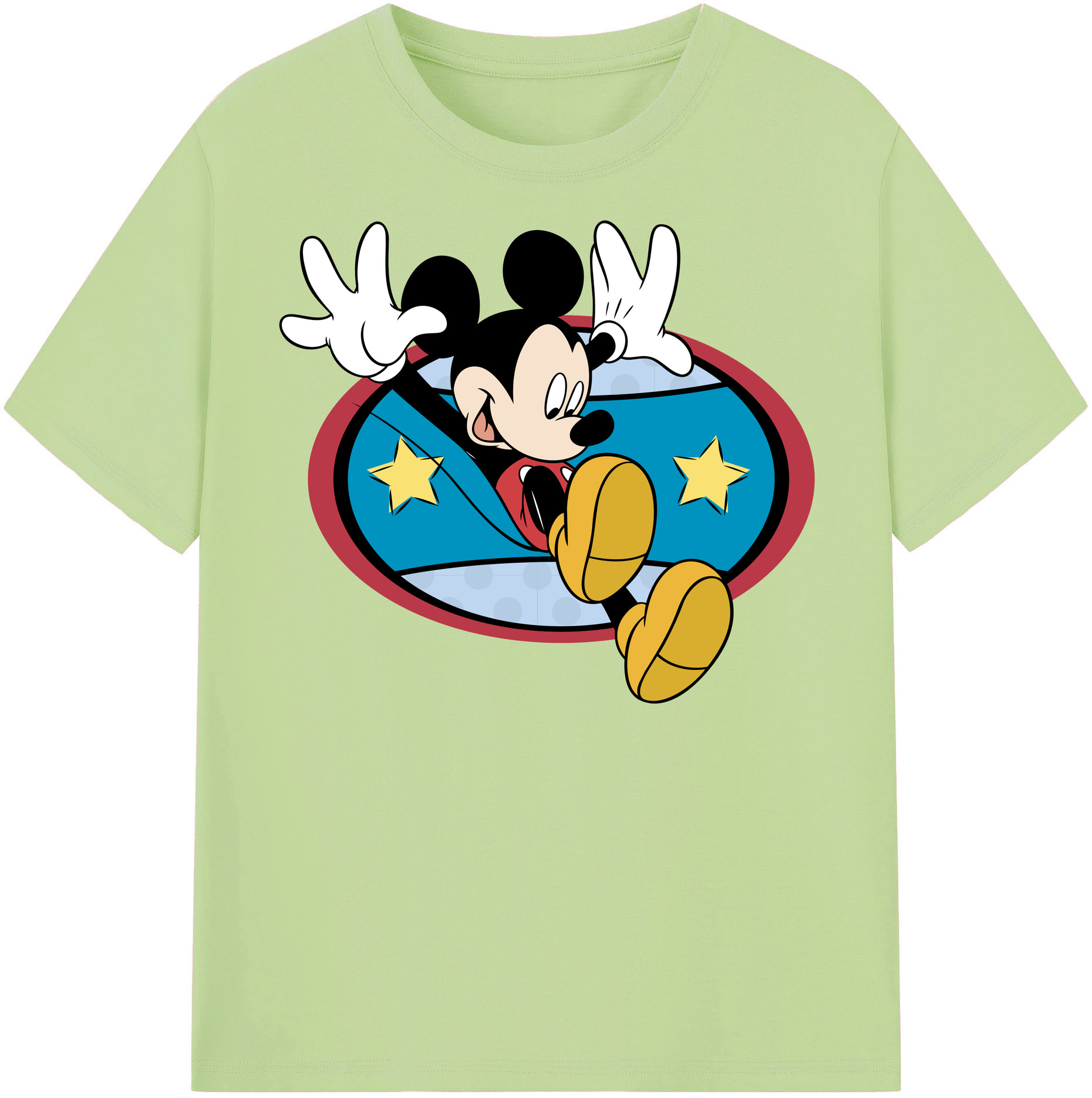 （画像用） ミッキーマウス Mickey Mouse 綿100％半袖Tシャツ（フロントプリント）